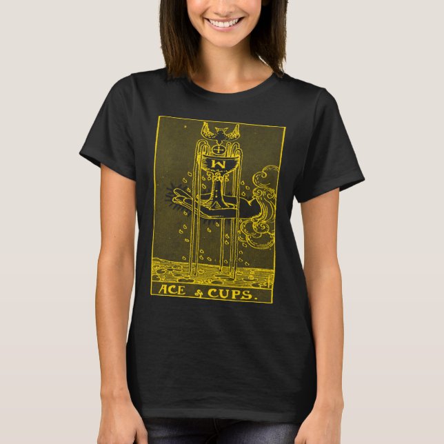 VINTAGE TAROT CARD ACE OF CUPS T-Shirt (Vorderseite)