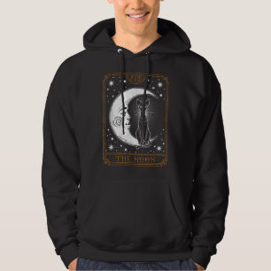 Vintage Tarot Card Crescent Moon Stars Ägyptische Hoodie