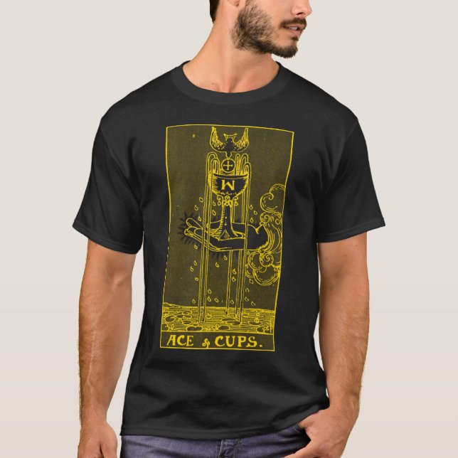 VINTAGE TAROT-KARTENATTE VON CUPS T-Shirt (Vorderseite)