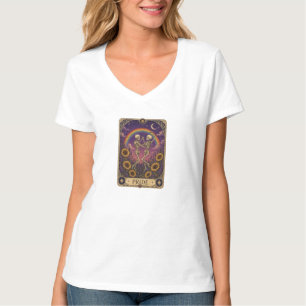 Vintage Tarotkarte Stolz tanzende Skelette Sonnenb T-Shirt