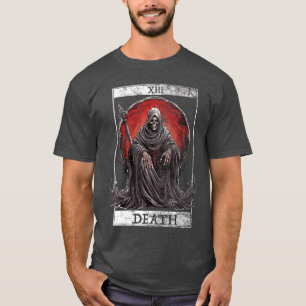 Vintage-Tarotkarte Todes Sensenmann Okkult Satan U T-Shirt