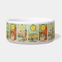 Vintage-Tarotkarten Sonne Mond Sterne  Haustier