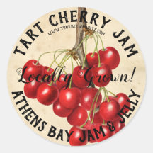 Vintage-Tart-Kirschmarmelade-Produkt-Geschäftsetik