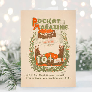 Vintage-Taschenmagazin Weihnachten Karte
