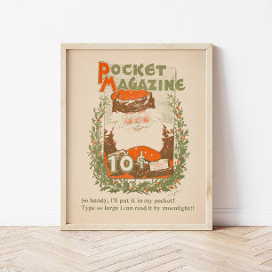 Vintage-Taschenmagazin Weihnachten Poster