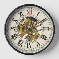 Vintage-Taschenuhr-Design-Wanduhr