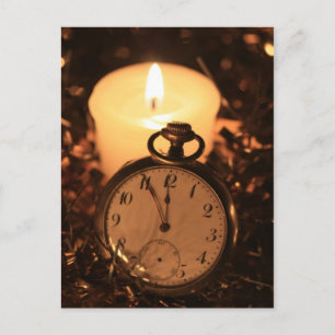 Vintage Taschenuhr Postkarte