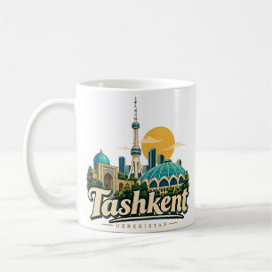 Vintage Taschkent Usbekistan Reise Kunst Wahrzeich Kaffeetasse