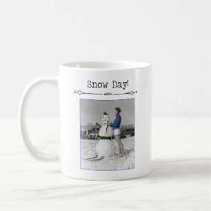 Vintage Tasse am Schneetag