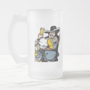 Vintage Tasse aus Mattiertem Bierglas aus dem 18.