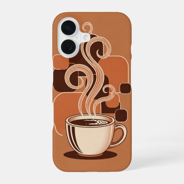 Vintage-Tasse heißer Kaffee iPhone 16 Hülle (Rückseite)