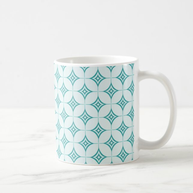 Vintage Tasse, türkis Tasse (Rechts)