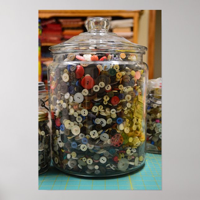 Vintage Tasten in einem Jar Poster (Vorne)