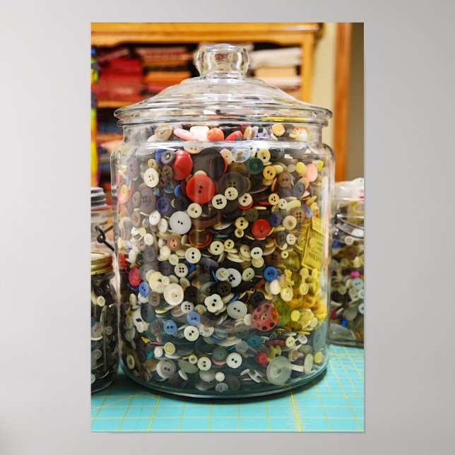 Vintage Tasten in einem Jar Poster (Vorne)
