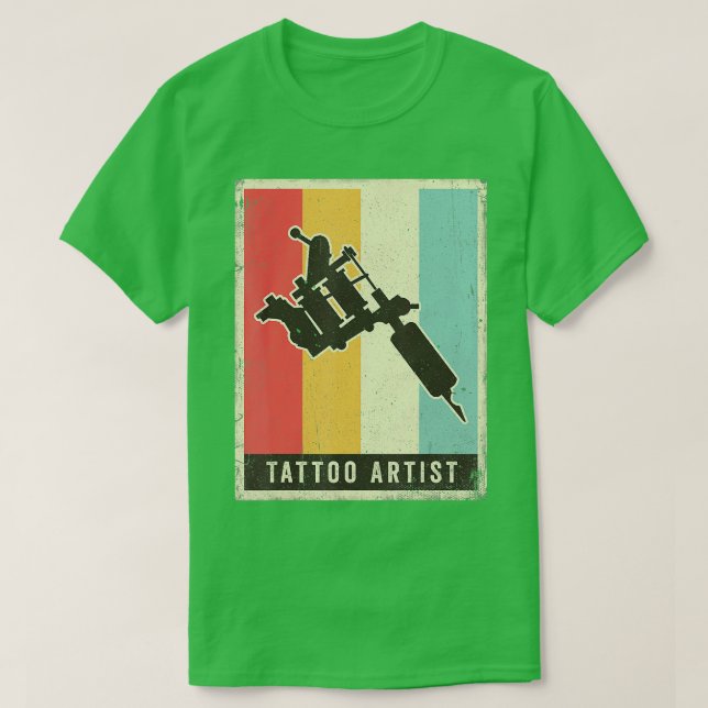 Vintage Tattoo Artist Retro-Geschenk T-Shirt (Design vorne)