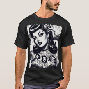Vintage Tattooed Goth Girl T-Shirt