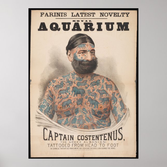 Vintage Tattoos Poster (Vorne)