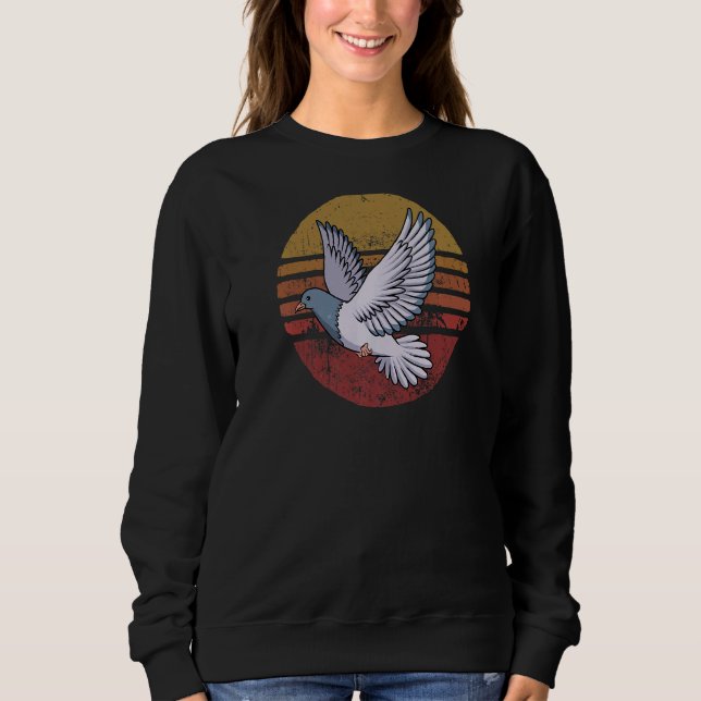 Vintage Taube Retro-Stiltaube Sweatshirt (Vorderseite)