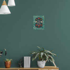 Vintage-Tauben-Blumen-Farmhouse-Dekor, Gebetszimme Poster