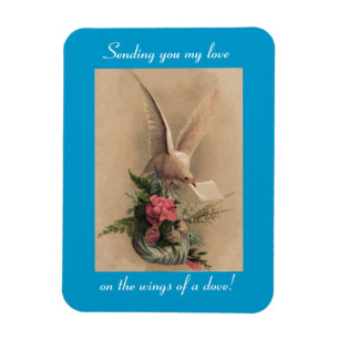 Vintage-Tauben-Magnet Magnet