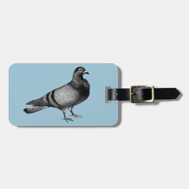 Vintage Taubengeschenke Gepäckanhänger (Vorderseite horizontal)