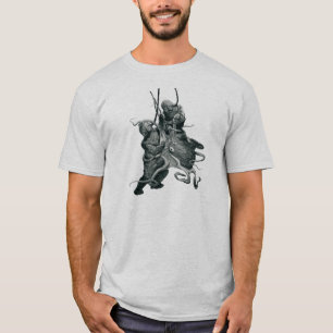 Vintage-Taucher mit Tauchhelmen und einem Oktopus T-Shirt
