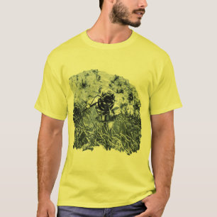 Vintage-Taucher unter Wasser mit Mark V-Taucherhel T-Shirt