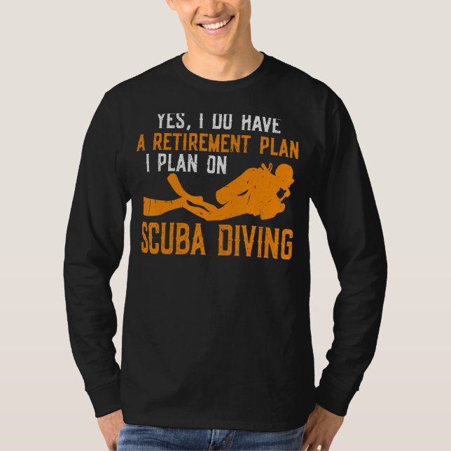 Vintage Tauchschule Funny Scuba Diver Freedivin T-Shirt (Vorderseite)