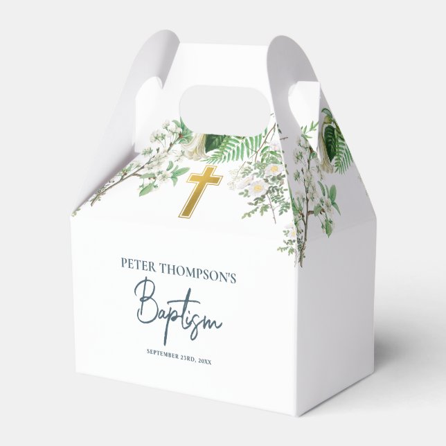 Vintage Taufe des Blorreligiösen Goldrausch Geschenkschachtel (Vorderseite)