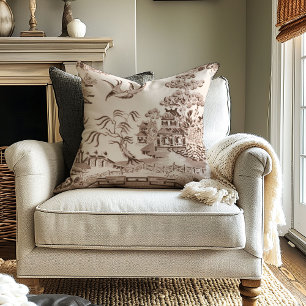 Vintage Taupe Willow Decorative Throw Kissen