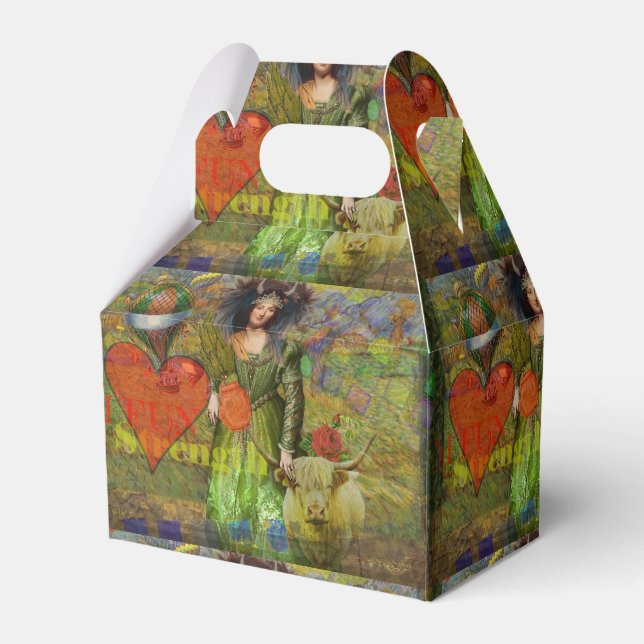 Vintage Taurus Classic Frauenportrait Gotische Kun Geschenkschachtel (Vorderseite)