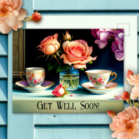 Vintage Tea and Roses Get Well Soon