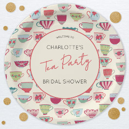 Vintage Tea Party Bridal Shower Pappteller