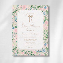 Vintage Teal Blush Sage Blumenband Baby Shower