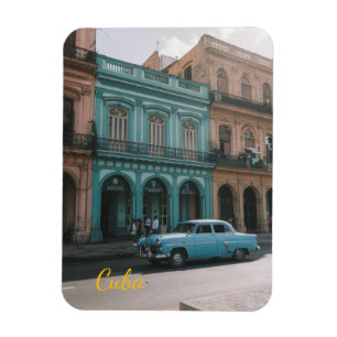 Vintage Teal Oldtimer Havanna Kuba Kolonial Magnet