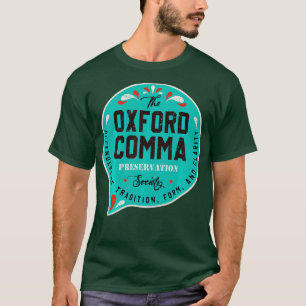 Vintage Team Oxford Komma Erhaltungs Gesellschaft T-Shirt