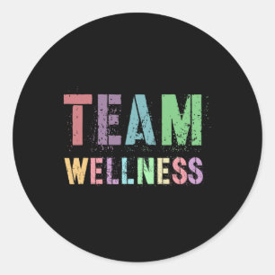 Vintage Team Wellness Gesundheits-Trainer Life Kra Runder Aufkleber