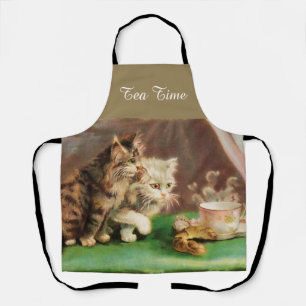 Vintage-Teatime-Katzen individuell angepasst Schürze