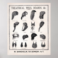 Vintage Teatrische Kostümbärchen und Wigs
