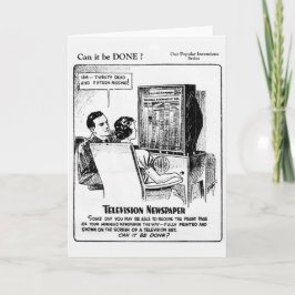 Vintage Technologiekarte der 1930er Jahre Feiertagskarte