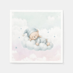 Vintage-Teddybär-Baby-Shower-Einladung Serviette