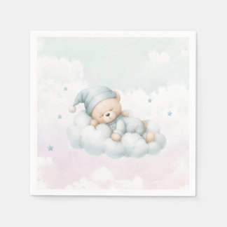 Vintage-Teddybär-Baby-Shower-Einladung Serviette