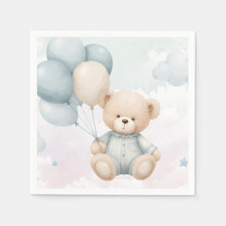 Vintage-Teddybär-Baby-Shower-Einladung Serviette
