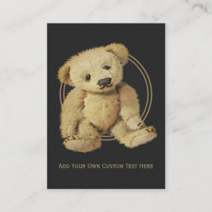 Vintage-Teddybär benutzerdefinierte Visitenkarten Visitenkarte