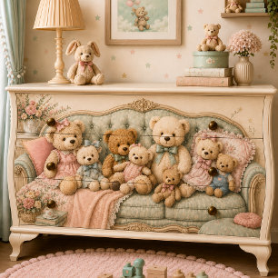 Vintage-Teddybär-Dekupierpapier für Möbel Seidenpapier
