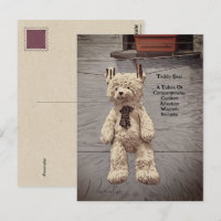 Vintage-Teddybär-Symbolik-Zitat Süß