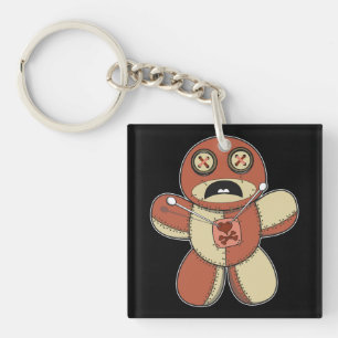 Vintage-Teddybär-Voodoo-Puppe Schlüsselanhänger