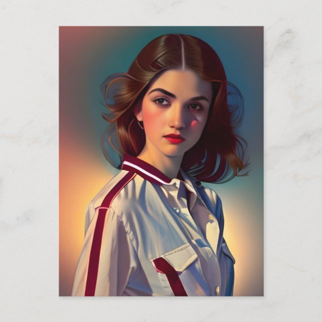 Vintage Teenager Postkarte (Vorderseite)