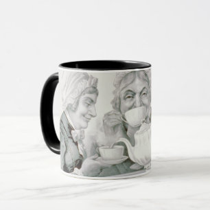 Vintage-Teeparty-Freunde, eine Tasse, die erfreut  Tasse