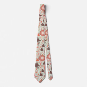 Vintage-Teetime-Muster Krawatte